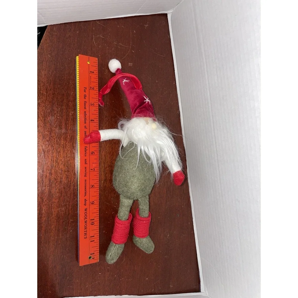Pottery Barn Felt Gnome Velvet Hat Christmas Tree Ornament Home Decor